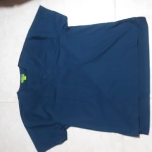 Crocs Medical Apparel Short Sleeve Navy Men's V-neck Scrub Sz M #103